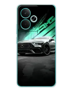 Чехол для Realme 14T с картинкой «Темный Mercedes AMG»