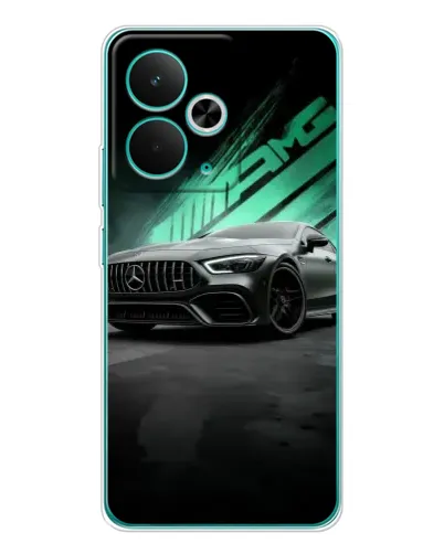 Чехол для Realme 14T с картинкой «Темный Mercedes AMG»