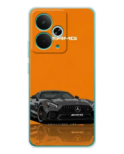 Чехол для Realme 14T с картинкой «Оранжевый Mercedes AMG»