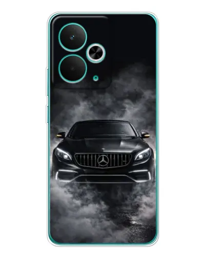 Чехол для Realme 14T с картинкой «Mercedes в дыму»