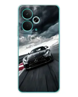 Чехол для Realme 14T с картинкой «Гоночный Mercedes AMG»