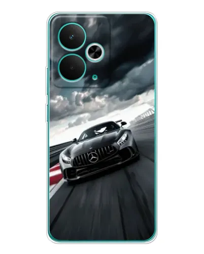 Чехол для Realme 14T с картинкой «Гоночный Mercedes AMG»