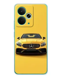 Чехол для Realme 14T с картинкой «Желтый Mercedes GT»
