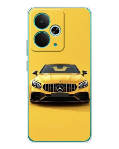 Чехол для Realme 14T с картинкой «Желтый Mercedes GT»