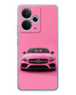 Чехол для Realme 14T с картинкой «Розовый Mercedes AMG» Чехол для Realme 14T с картинкой «Розовый Mercedes AMG»
