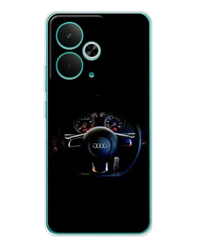 Чехол для Realme 14T с картинкой «Салон Audi — руль»