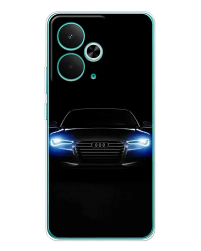 Чехол для Realme 14T с картинкой «Audi в неоне»