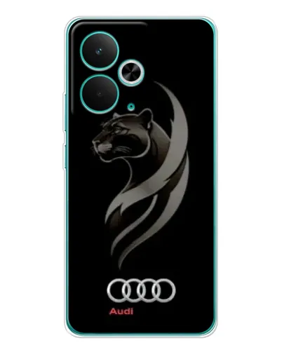 Чехол для Realme 14T с картинкой «Графика — пантера и Audi»
