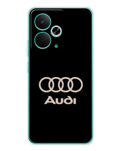 Чехол для Realme 14T с картинкой «Audi — золотой логотип»