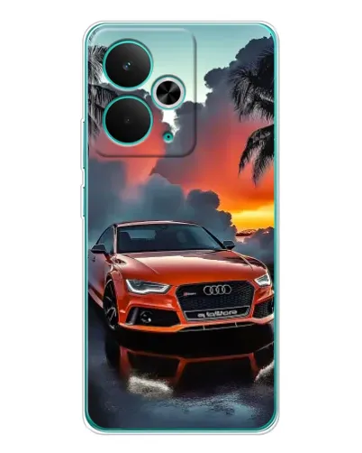 Чехол для Realme 14T с картинкой «Audi — закат»
