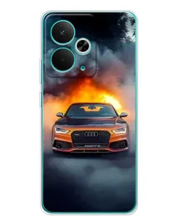 Чехол для Realme 14T с картинкой «Audi в огненном дыму» Чехол для Realme 14T с картинкой «Audi в огненном дыму»