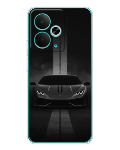 Чехол для Realme 14T с картинкой «Lamborghini симметрия дорог»