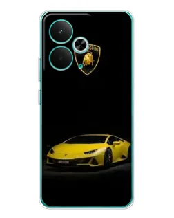 Чехол для Realme 14T с картинкой «Lamborghini желтый акцент»
