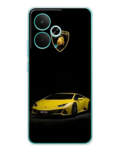 Чехол для Realme 14T с картинкой «Lamborghini желтый акцент»