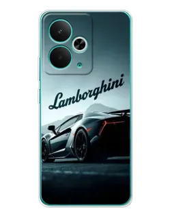 Чехол для Realme 14T с картинкой «Классическая надпись Lamborghini»