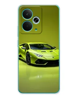 Чехол для Realme 14T с картинкой «Салатовый Lamborghini Huracan»