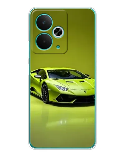 Чехол для Realme 14T с картинкой «Салатовый Lamborghini Huracan»