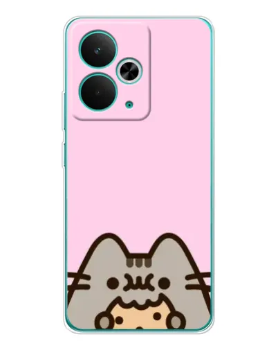 Чехол для Realme 14T с картинкой «Pusheen и печенье»