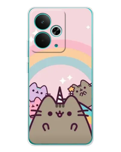Чехол для Realme 14T с картинкой «Единорог Pusheen»