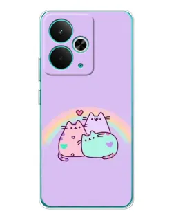 Чехол для Realme 14T с картинкой «Радужные Пушины»