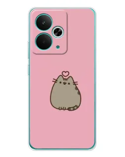 Чехол для Realme 14T с картинкой «Pusheen сердце»