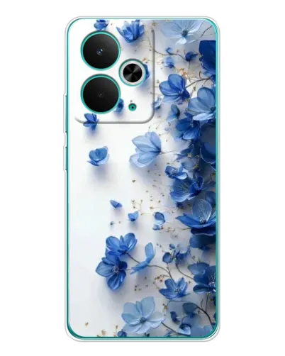 Чехол для Realme 14T с картинкой «Голубой цветочный каскад» Чехол для Realme 14T с картинкой «Голубой цветочный каскад»