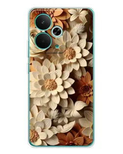 Чехол для Realme 14T с картинкой «Бежевый флористический декор» Чехол для Realme 14T с картинкой «Бежевый флористический декор»