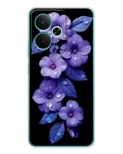 Чехол для Realme 14T с картинкой «Фиолетовые цветы с росою» Чехол для Realme 14T с картинкой «Фиолетовые цветы с росою»
