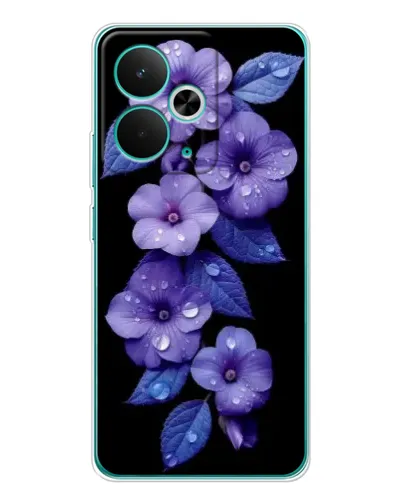 Чехол для Realme 14T с картинкой «Фиолетовые цветы с росою» Чехол для Realme 14T с картинкой «Фиолетовые цветы с росою»