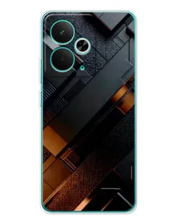 Чохол для Realme 14T з картинкою «Чорні геометричні блоки»