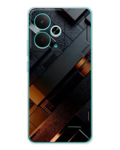 Чохол для Realme 14T з картинкою «Чорні геометричні блоки» Чохол для Realme 14T з картинкою «Чорні геометричні блоки»