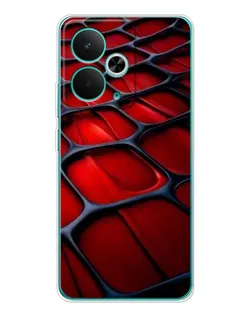 Чохол для Realme 14T з картинкою «Червона глянцева сітка»