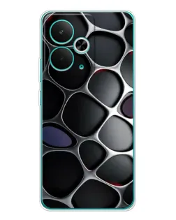 Чохол для Realme 14T з картинкою «Об'ємна темна решітка»