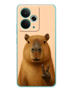 Чехол для Realme 14T с картинкой «Капибара виктория»