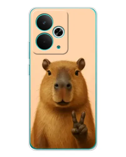 Чехол для Realme 14T с картинкой «Капибара виктория» Чехол для Realme 14T с картинкой «Капибара виктория»