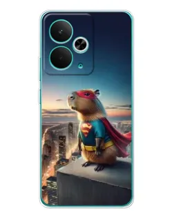 Чехол для Realme 14T с картинкой «Капи-мен супергерой»