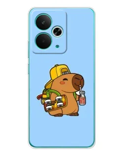 Чехол для Realme 14T с картинкой «Капибара на скейте»