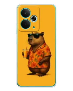 Чехол для Realme 14T с картинкой «Капибара на отдыхе»