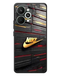 Чехол для Realme 15 Pro с картинкой «Золотой Nike на металле»