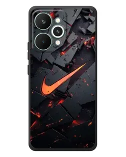 Чехол для Realme 15 Pro с картинкой «Nike — эффект разломов»