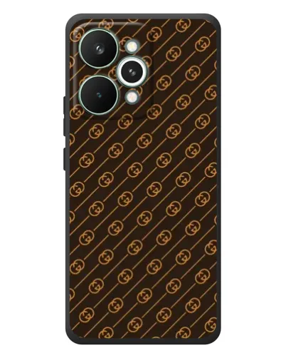 Чехол для Realme 15 Pro с картинкой «Gucci — золотые диагонали»