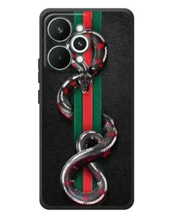 Чехол для Realme 15 Pro с картинкой «Gucci — змея на полосе»
