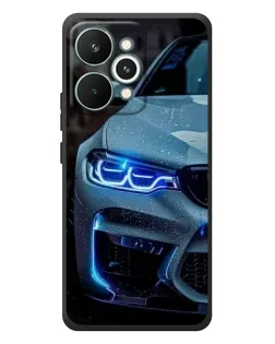 Чехол для Realme 15 Pro с картинкой «Взгляд BMW с синими фарами»