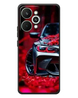 Чехол для Realme 15 Pro с картинкой «Спортивная BMW и цветы»