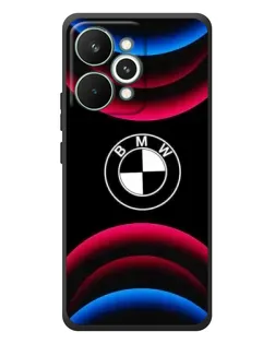 Чехол для Realme 15 Pro с картинкой «Логотип BMW и неоновые дуги»