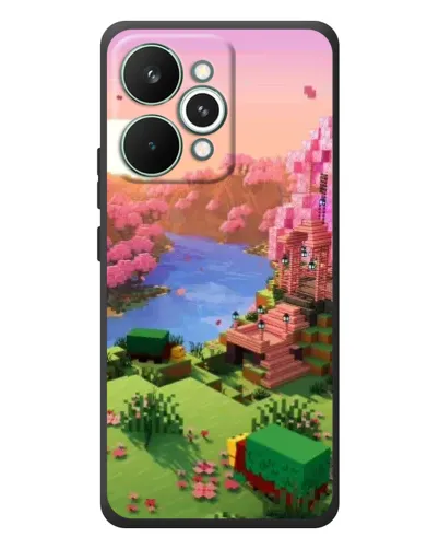 Чохол для Realme 15 Pro з картинкою «Рожеве дерево Minecraft»