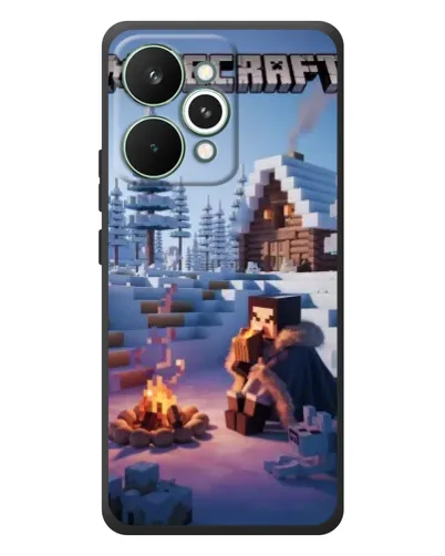 Чохол для Realme 15 Pro з картинкою «Зимовий Minecraft»
