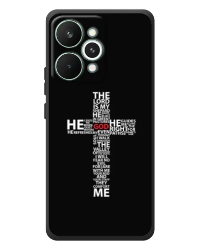 Чехол для Realme 15 Pro с картинкой «Текстовый крест» Чехол для Realme 15 Pro с картинкой «Текстовый крест»
