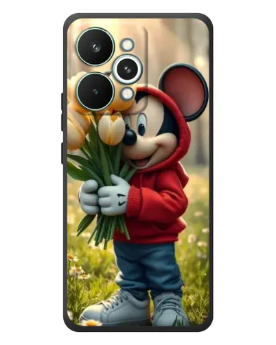 Чехол для Realme 15 Pro с картинкой «Микки с тюльпанами» Чехол для Realme 15 Pro с картинкой «Микки с тюльпанами»