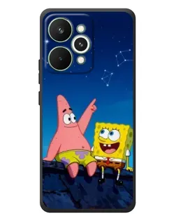 Чехол для Realme 15 Pro с картинкой «Губка Боб и Патрик ночью»